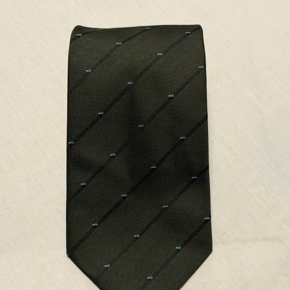 Pierre Cardin Green Tie with Blue Accents